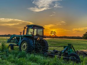 Tractors and Texas Sunsets