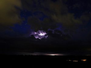Distant Storm with Comet
