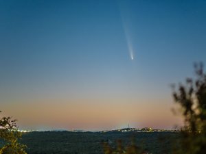 Comet Streaking over Lakeway